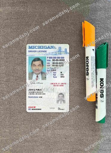 USA Michigan driving license under 21 photolook FRONT